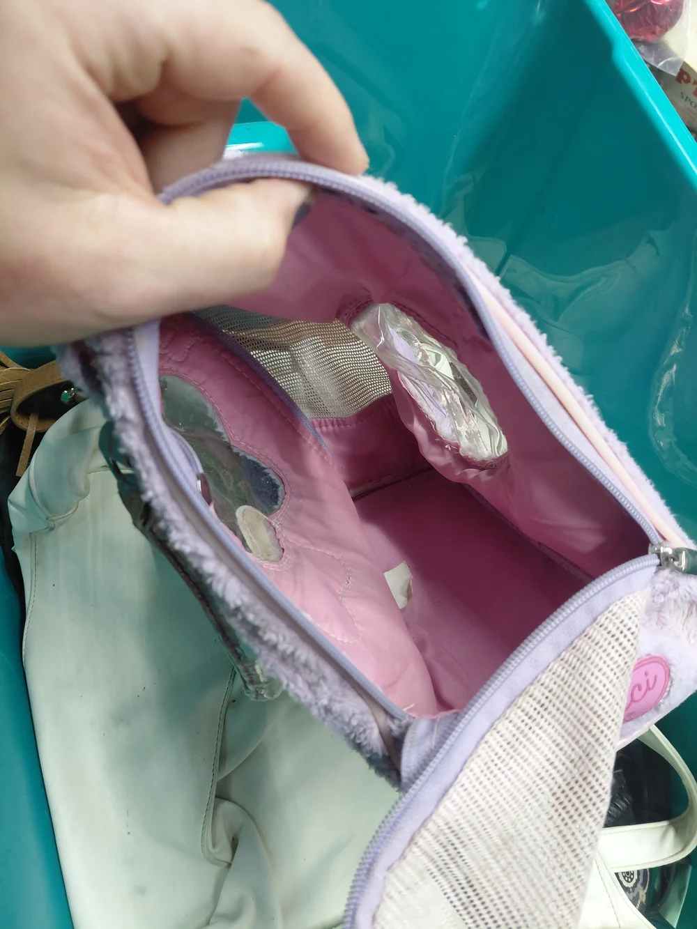 Plush Baby Bag in Light Purple